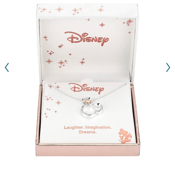 3/$30 Disney Mickey Mouse TwoTone Crystal Necklace - Picture 3 of 6
